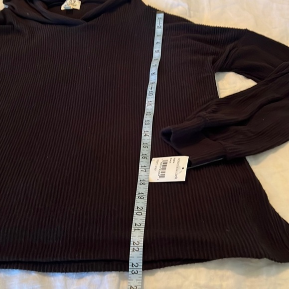 PST Los Angeles By Project Social T Black Ribbed Long Sleeve Hoodie … - Picture 8 of 9